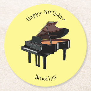 Dessous De Verre Rond Illustration de piano