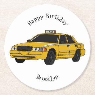 Dessous De Verre Rond Illustration de taxi