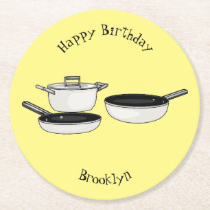 Dessous De Verre Rond Illustration des jeux de cuisine