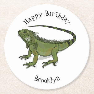 Dessous De Verre Rond Illustration d'Iguana