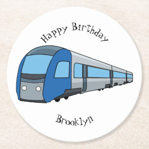 Dessous De Verre Rond Illustration d'un train électrique