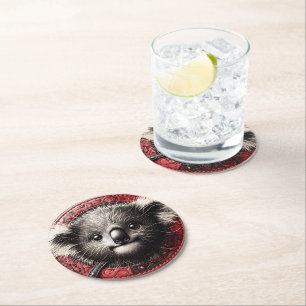 Dessous De Verre Rond Illustration vibrante de l'ours Koala