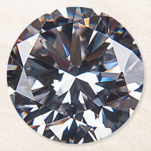 Dessous De Verre Rond Image diamant élégante facettée