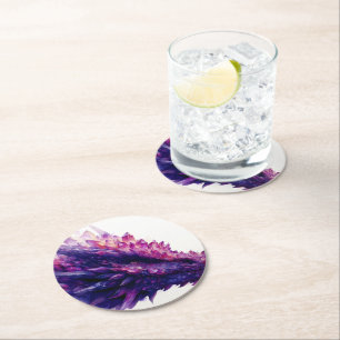 Dessous De Verre Rond Imaginaire mystique Améthyste cristal Dragon Bête