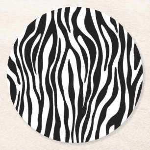 Dessous De Verre Rond Impression Zebra