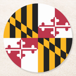 Dessous De Verre Rond Indicateur de l'état du Maryland