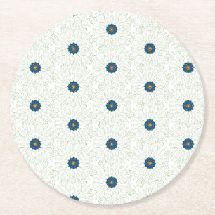 Dessous De Verre Rond inspiration du paon