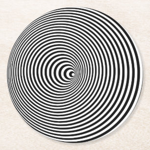 Dessous De Verre Rond Intéressant Dessous de verre d'illusion optique n°