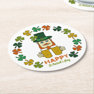 Dessous De Verre Rond Irish Leprechaun, Saint Patrick's Day