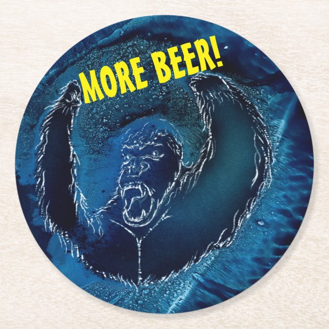 Dessous De Verre Rond J'Ai Besoin De Plus De Bière (Devant)