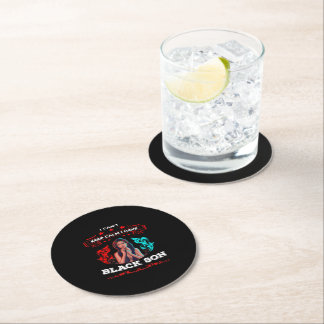 Dessous De Verre Rond J'Ai Un Cadeau Fils Noir Pour Frican Maman Papa (3