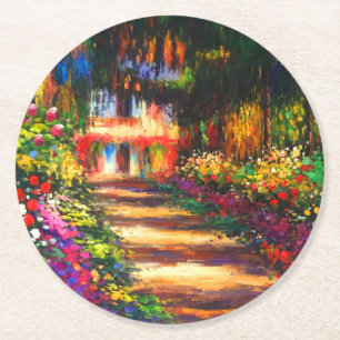 Dessous De Verre Rond Jardin du Monet à Giverny