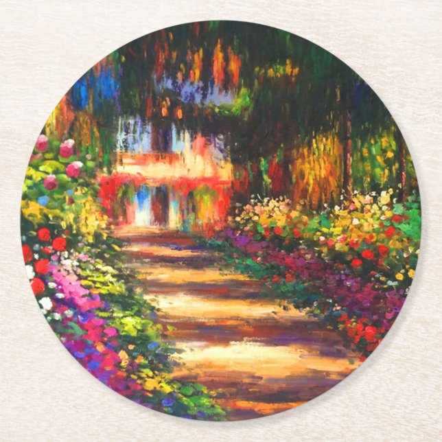 Dessous De Verre Rond Jardin du Monet à Giverny (Devant)