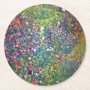 Dessous De Verre Rond Jardin italien Gustav Klimt