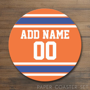 Dessous De Verre Rond Jersey de football avec un nom personnalisé