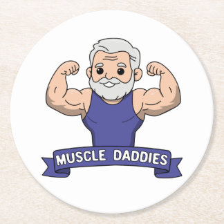 Dessous De Verre Rond Joli Kawaii Muscle Daddy Barbu Bodybuilder