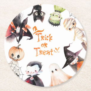 Dessous De Verre Rond Jour de fête costumée de l'Halloween