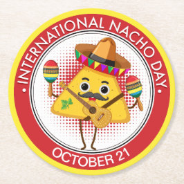 Dessous De Verre Rond Journée internationale Nacho