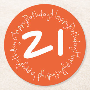 Dessous De Verre Rond Joyeux anniversaire