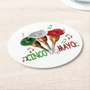 Dessous De Verre Rond Joyeux Cinco de Mayo