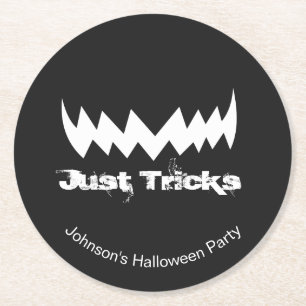 Dessous De Verre Rond Juste des traces mal sourire Halloween