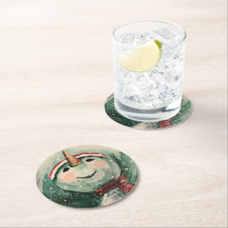 Dessous De Verre Rond Juste regarder la neige