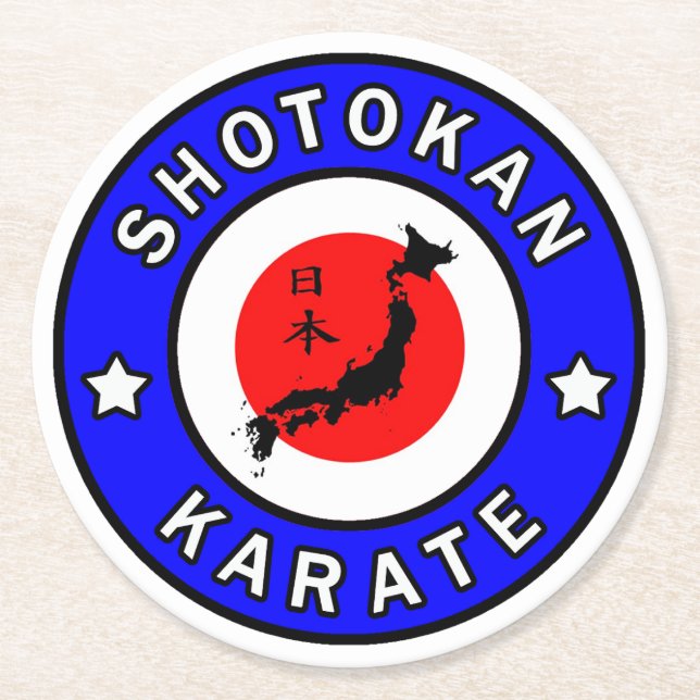 Dessous De Verre Rond Karaté de Shotokan (Devant)