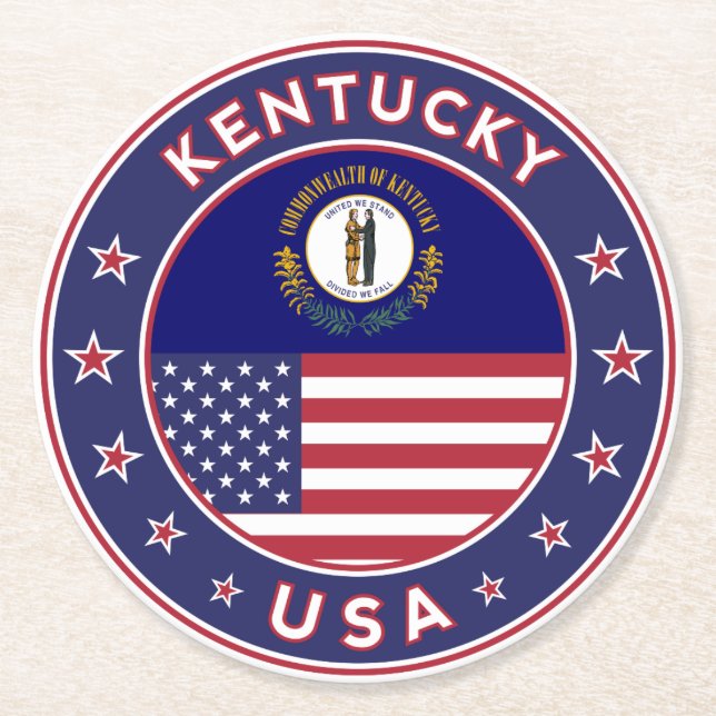 Dessous De Verre Rond Kentucky (Devant)