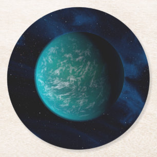 Dessous De Verre Rond Kepler 22b, Une planète extra-solaire.