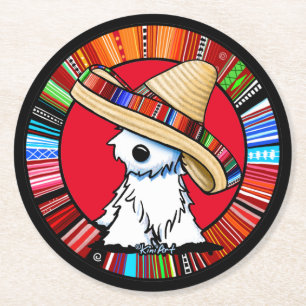 Dessous De Verre Rond KiniArt Fiesta Westie