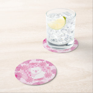 Dessous De Verre Rond Koala Flower of life
