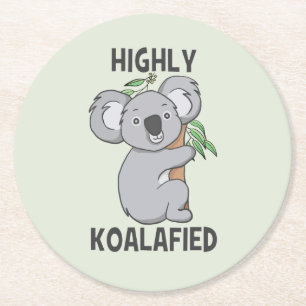 Dessous De Verre Rond Koala hautement Koalafied