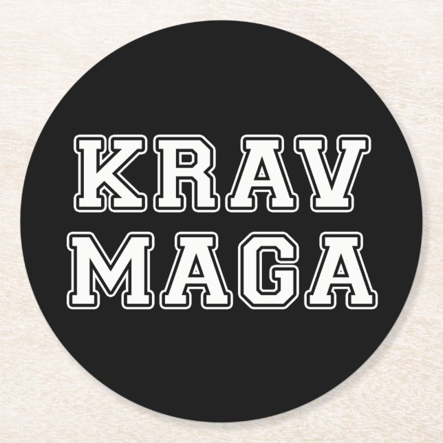 Dessous De Verre Rond Krav Maga (Devant)