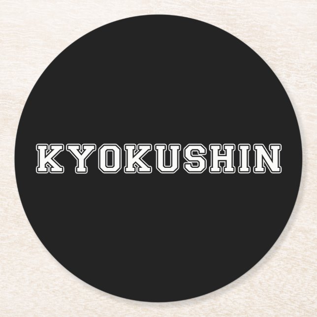 Dessous De Verre Rond Kyokushin Karate (Devant)