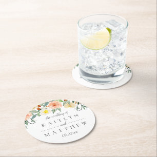 Dessous De Verre Rond La collection de Mariages Spring Blossoms