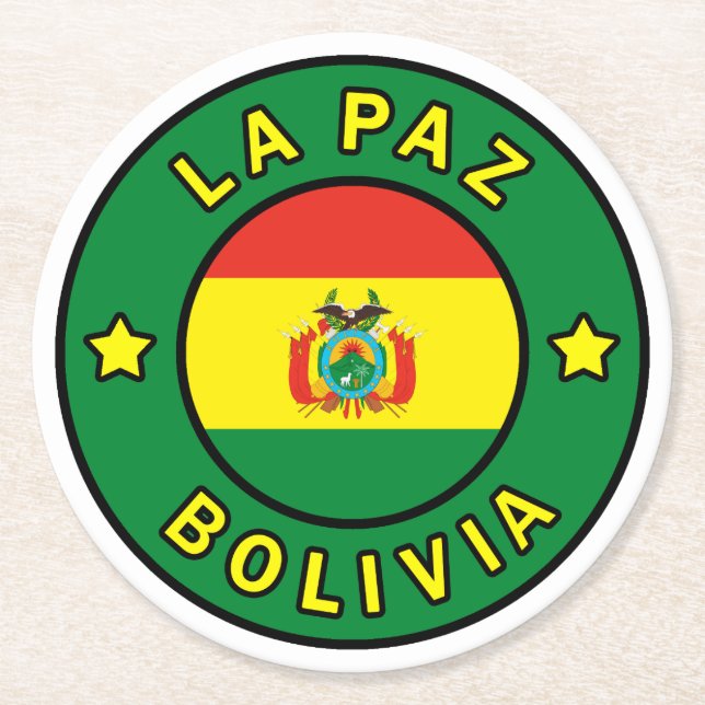 Dessous De Verre Rond La Paz Bolivie (Devant)