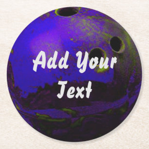 Dessous De Verre Rond La Personnaliser Ball Bleu Bowling Personnalise