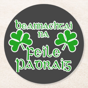 Dessous De Verre Rond La Saint-Patrick gaélique
