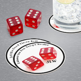 Dessous De Verre Rond Laissez les Bon Temps Rouler avec Initiales