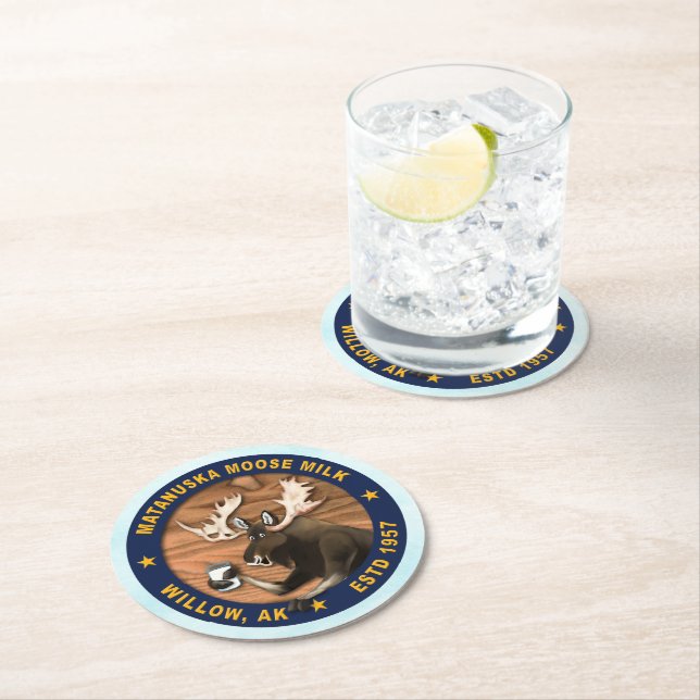 Dessous De Verre Rond Lait d'orignal Matanuska (En situation)