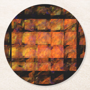 Dessous De Verre Rond L'art Abstrait au mur