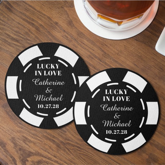 Dessous De Verre Rond Las Vegas Casino Poker Chip Mariage Favoriser (Créateur téléchargé)
