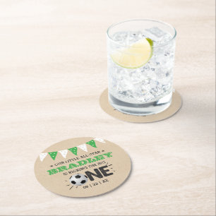 Dessous De Verre Rond Le Big One   Football 1er anniversaire