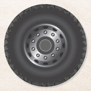 Dessous De Verre Rond Le camion de MONSTRE fatigue #1