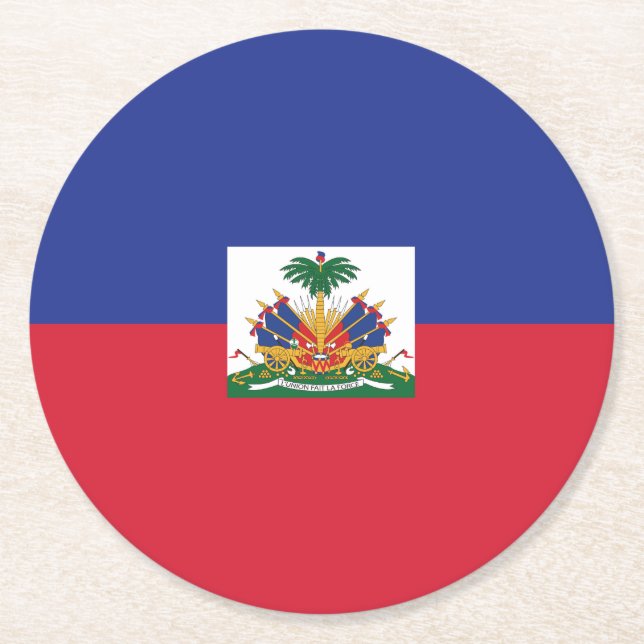 DESSOUS DE VERRE ROND LE HAÏTI (Devant)