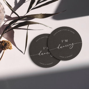 Dessous De Verre Rond Le minimaliste noir ne prend pas mon verre Je dans