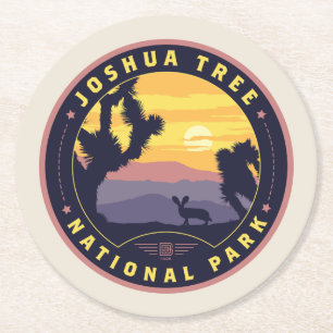 Dessous De Verre Rond Le Parc national de Joshua Tree