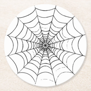 Dessous De Verre Rond Le Web d'un simple araignée