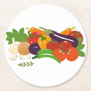 Dessous De Verre Rond Légumes