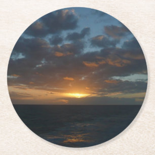 Dessous De Verre Rond Lever du soleil à Sea II Ocean Seascape
